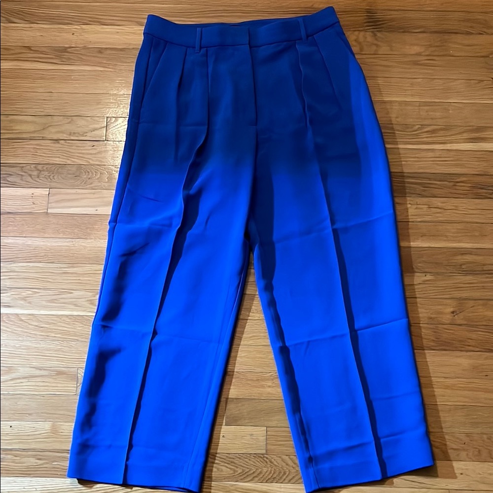 Banana Republic Bright Blue Pleated Wide Leg Women’s Pants - Size 12, Like New